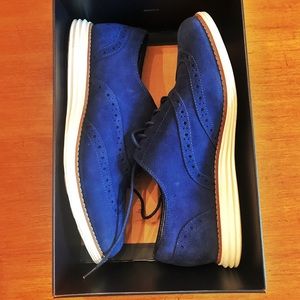 Cole Haan Zero Grand Oxford Blue Suede